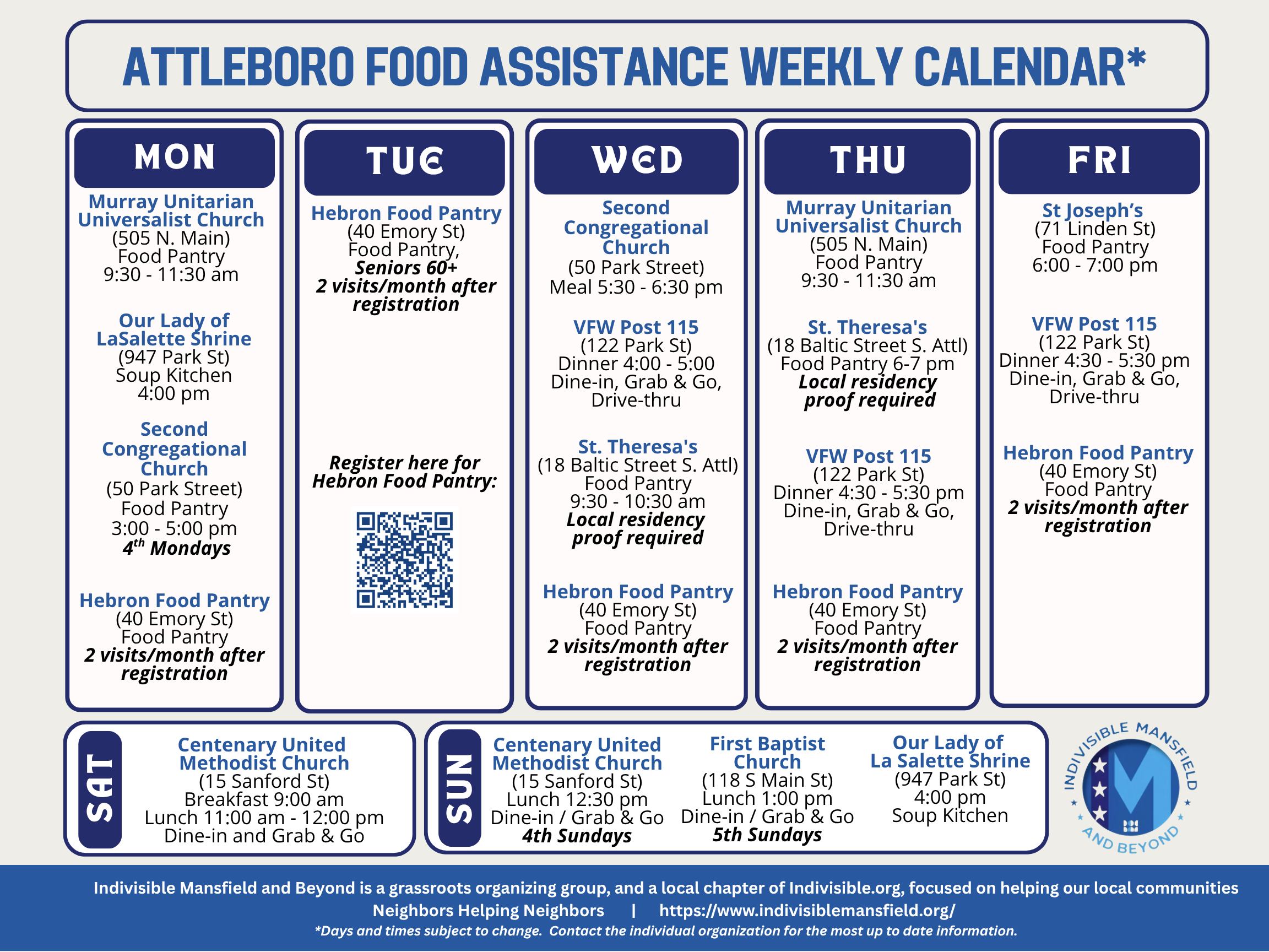 Attleboro Calendar